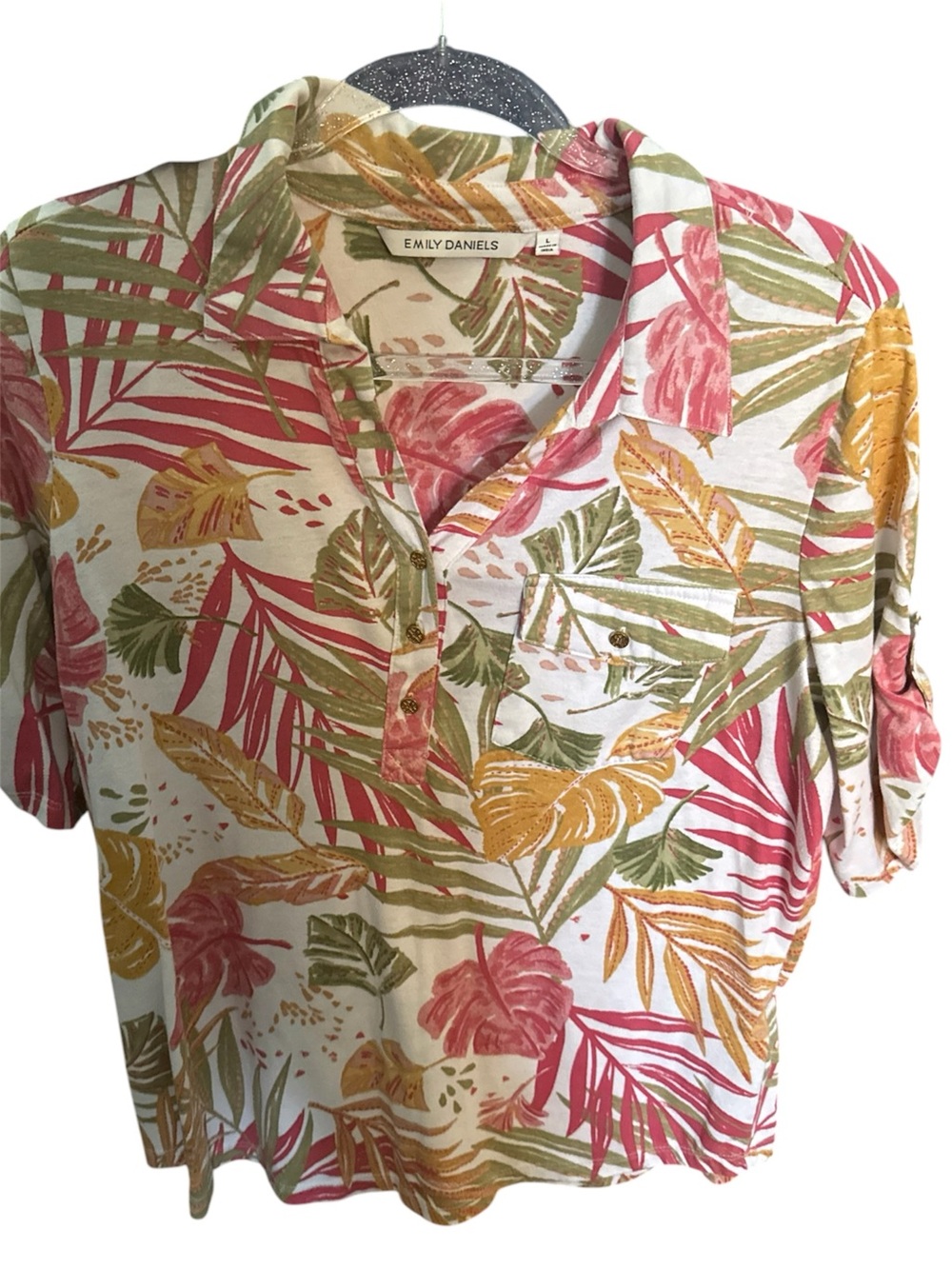 Emily Daniels Women's Tropical Button-Down Shirt - Multi Floral